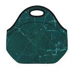 Dark Green Marble Print Neoprene Lunch Bag