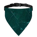 Dark Green Marble Print Over The Collar Dog Bandana