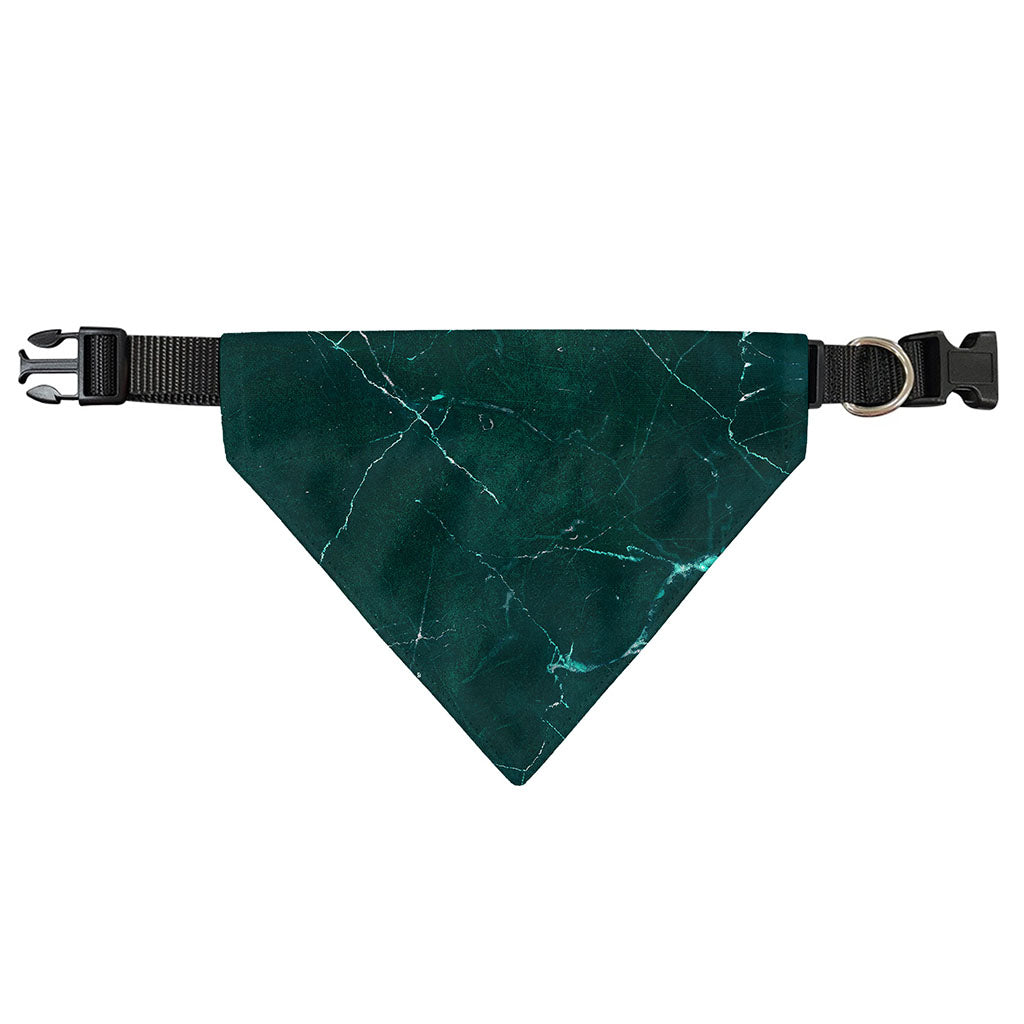 Dark Green Marble Print Over The Collar Dog Bandana
