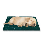 Dark Green Marble Print Pet Cooling Mat Cover