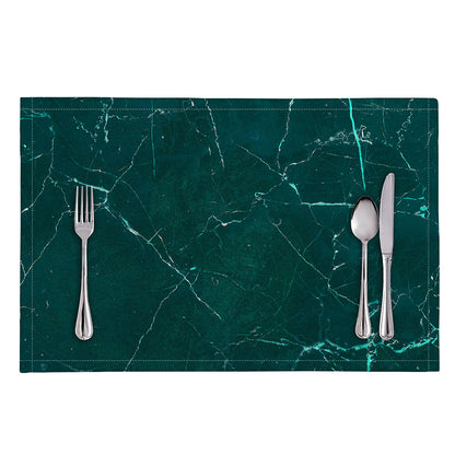 Dark Green Marble Print Placemat