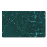 Dark Green Marble Print Polyester Doormat