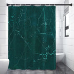 Dark Green Marble Print Premium Shower Curtain