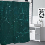 Dark Green Marble Print Premium Shower Curtain