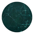 Dark Green Marble Print Round Blanket