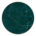 Dark Green Marble Print Round Floor Mat
