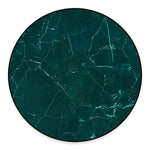 Dark Green Marble Print Round Floor Mat