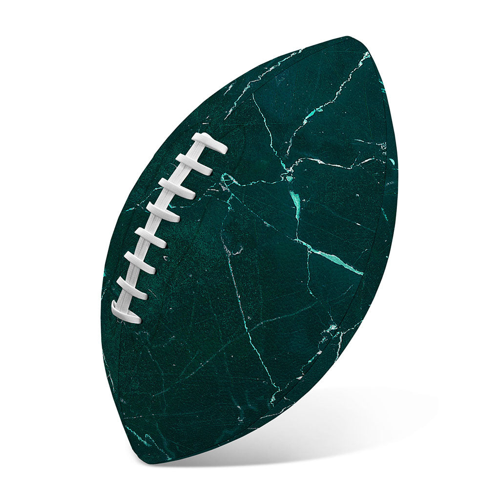 Dark Green Marble Print Rugby Ball