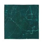 Dark Green Marble Print Silk Bandana