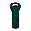 Dark Green Marble Print Single Neoprene Wine Tote