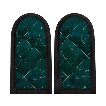 Dark Green Marble Print Skillet Handle Cover