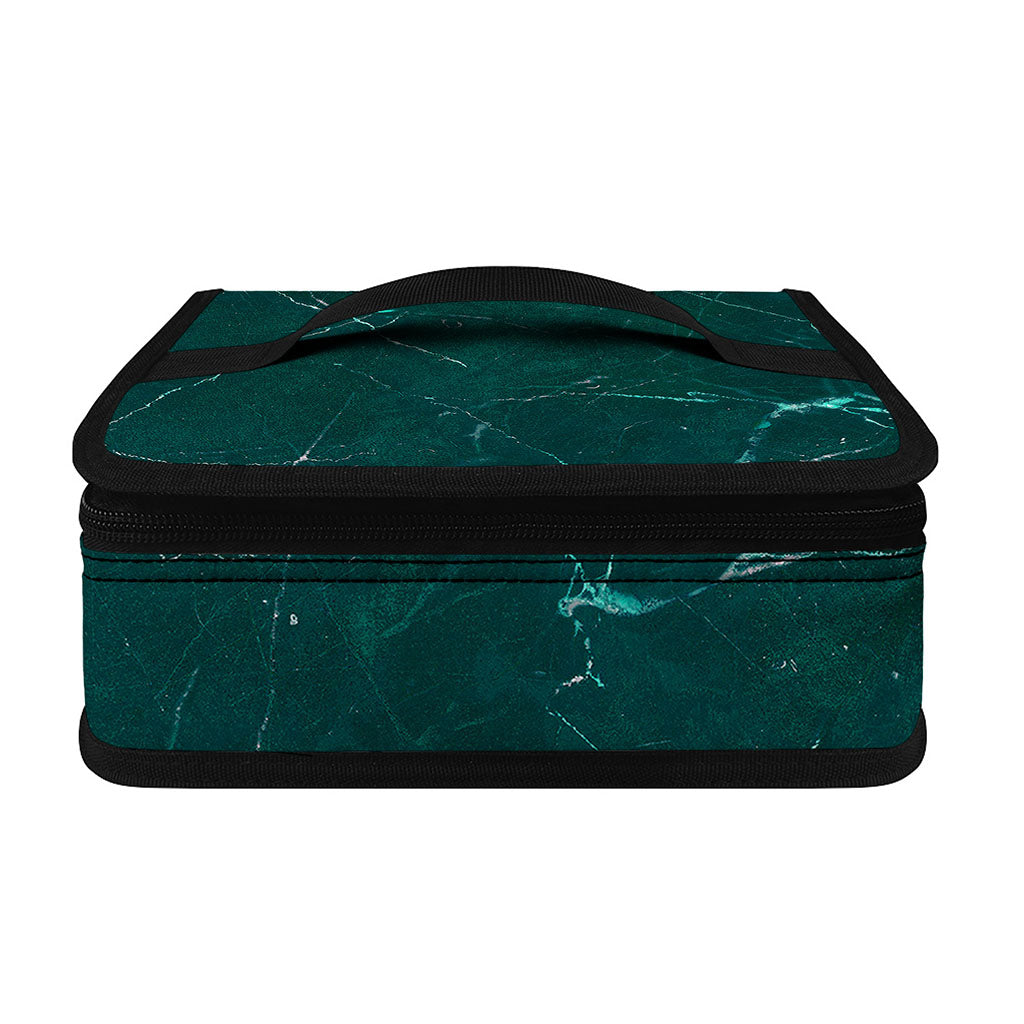 Dark Green Marble Print Small Lunch Bag