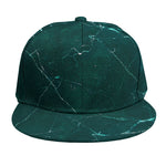 Dark Green Marble Print Snapback Cap