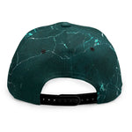 Dark Green Marble Print Snapback Cap
