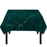 Dark Green Marble Print Tablecloth