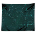 Dark Green Marble Print Tapestry