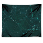 Dark Green Marble Print Tapestry