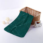 Dark Green Marble Print Towel