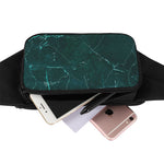 Dark Green Marble Print Waist Bag