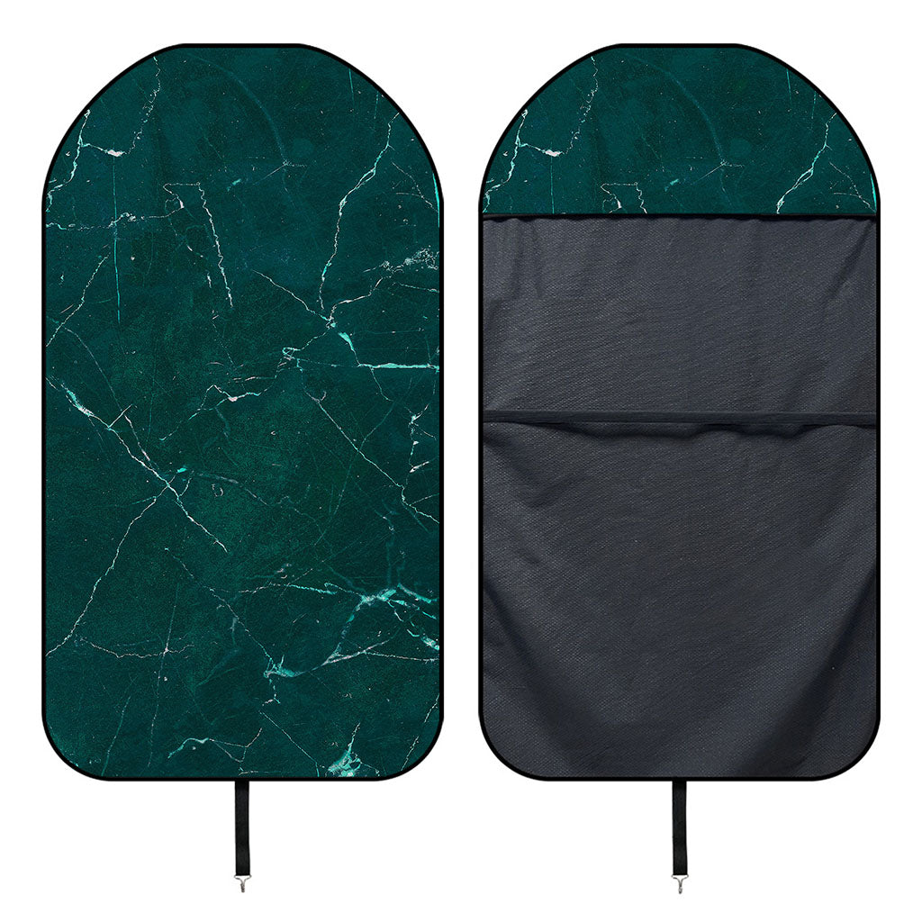 Dark Green Marble Print Waterproof Car Seat Cover