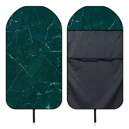 Dark Green Marble Print Waterproof Car Seat Cover