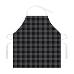 Dark Grey And Black Buffalo Check Print Adjustable Apron