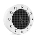 Dark Grey And Black Buffalo Check Print Alarm Clock