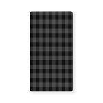 Dark Grey And Black Buffalo Check Print Baby Crib Sheet