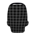 Dark Grey And Black Buffalo Check Print Baby Seat Cover