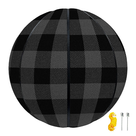 Dark Grey And Black Buffalo Check Print Basketball
