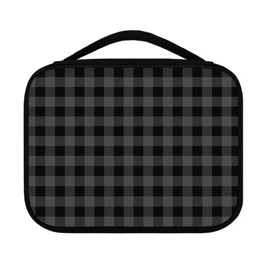 Dark Grey And Black Buffalo Check Print Classic Bible Case