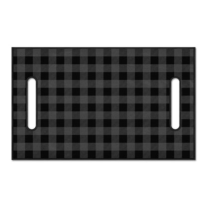 Dark Grey And Black Buffalo Check Print Golf Cart Seat Cover