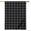 Dark Grey And Black Buffalo Check Print House Flag