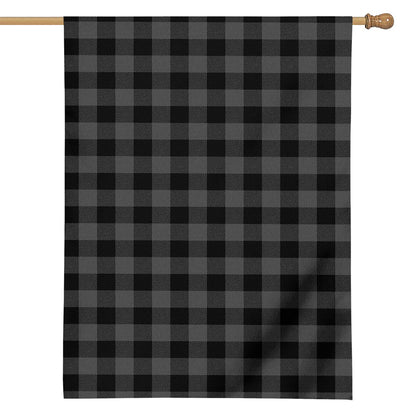 Dark Grey And Black Buffalo Check Print House Flag