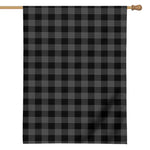 Dark Grey And Black Buffalo Check Print House Flag