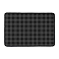 Dark Grey And Black Buffalo Check Print Kitchen Mat