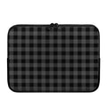 Dark Grey And Black Buffalo Check Print Laptop Sleeve