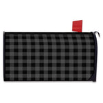 Dark Grey And Black Buffalo Check Print Mailbox Cover