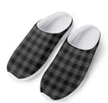 Dark Grey And Black Buffalo Check Print Mesh Casual Shoes