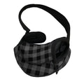 Dark Grey And Black Buffalo Check Print Pet Sling Carrier