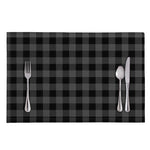 Dark Grey And Black Buffalo Check Print Placemat