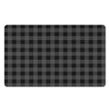Dark Grey And Black Buffalo Check Print Polyester Doormat