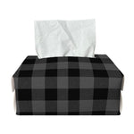 Dark Grey And Black Buffalo Check Print Rectangle Tissue Box Cover