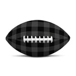 Dark Grey And Black Buffalo Check Print Rugby Ball