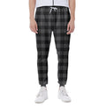 Dark Grey And Black Buffalo Check Print Joggers