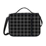 Dark Grey And Black Buffalo Check Print Shoulder Strap Bible Bag