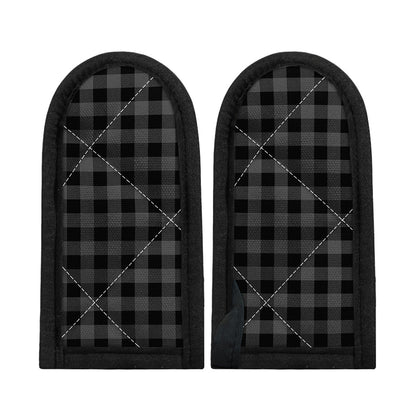 Dark Grey And Black Buffalo Check Print Skillet Handle Cover