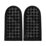 Dark Grey And Black Buffalo Check Print Skillet Handle Cover