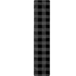 Dark Grey And Black Buffalo Check Print Table Runner