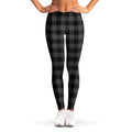 Dark Grey And Black Buffalo Check Print Women's Leggings
